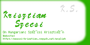 krisztian szecsi business card